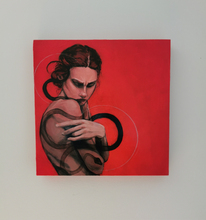 Load image into Gallery viewer, SWALLOW ME WHOLE - Acrylic Portrait Art - Original Painting on Wood