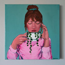 Load image into Gallery viewer, TAKE A SIP #2 - Acrylic Portrait Painting - Original Canvas Artwork