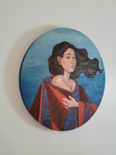 Load image into Gallery viewer, With the Breeze - Acrylic Portrait on Wood Panel - Original Painting