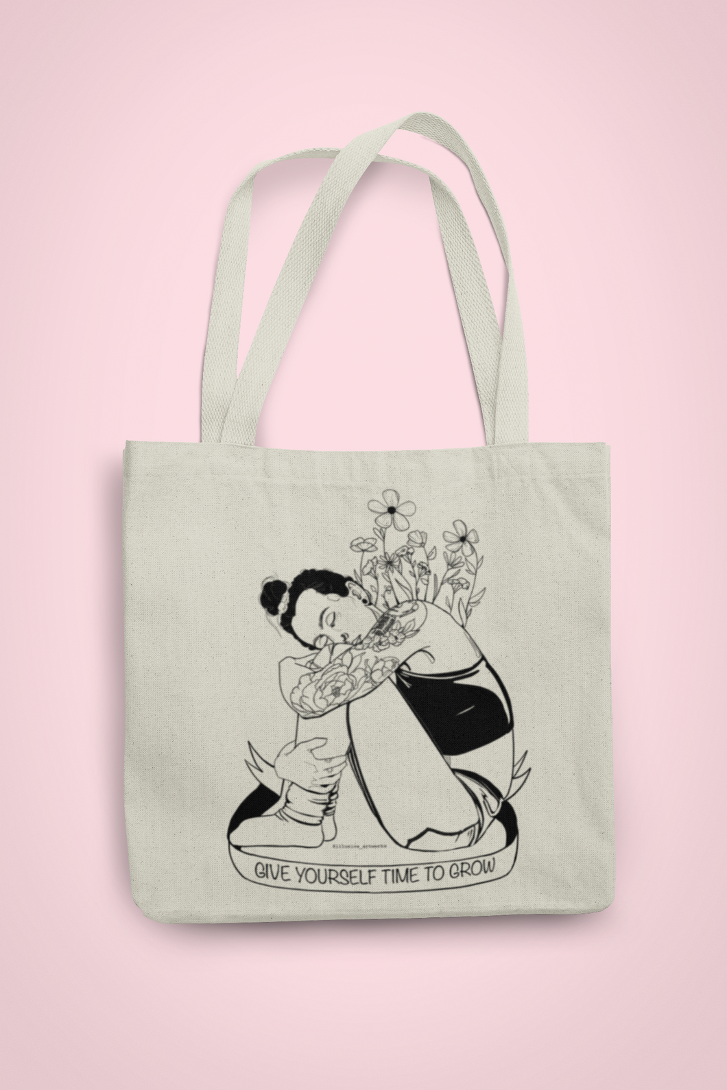 TIME TO GROW - Screenprinted Tote Bag