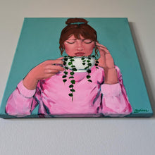 Load image into Gallery viewer, TAKE A SIP #2 - Acrylic Portrait Painting - Original Canvas Artwork
