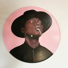 Load image into Gallery viewer, &quot;Contrast&quot; - Upcycled Vinyl Record Artwork - Original Acrylic Painting
