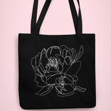 Load image into Gallery viewer, PEONY BLOOMS Design - Screenprinted Tote Bag
